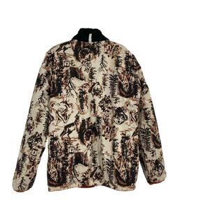 Columbia Archer Ridge Reversible Coat Wolves Deep Pile Puffer Boy’s Size M 10/12